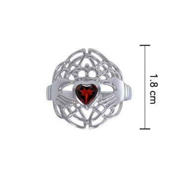 Celtic Claddagh Love Spell Sterling Silver Ring TRI1560